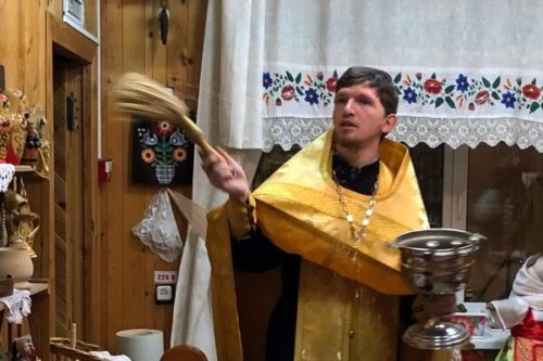 Освящение детского сада в Заре