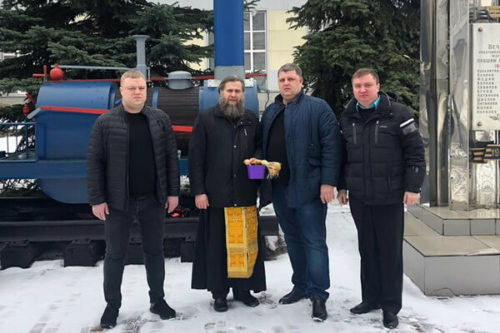 Освящение электродепо в Железнодорожном